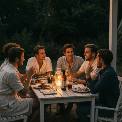 Person using a laptop to browse a professional website with Avignon landmarks in the background