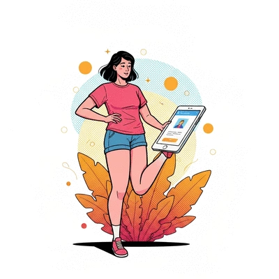 Personne utilisant une tablette pour naviguer sur un site web, symbolisant la visibilit&eacute; en ligne