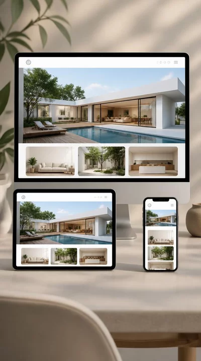 Responsive website adapting to various devices