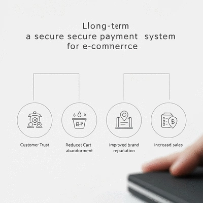 Infographie des avantages à long terme d'un système de paiement sécurisé pour le commerce électronique